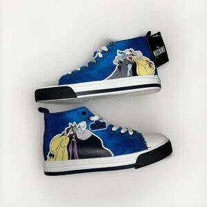 Disney Villains Casual High-Top Sneakers Size 9 Wm's Canvas Ground Up Blue